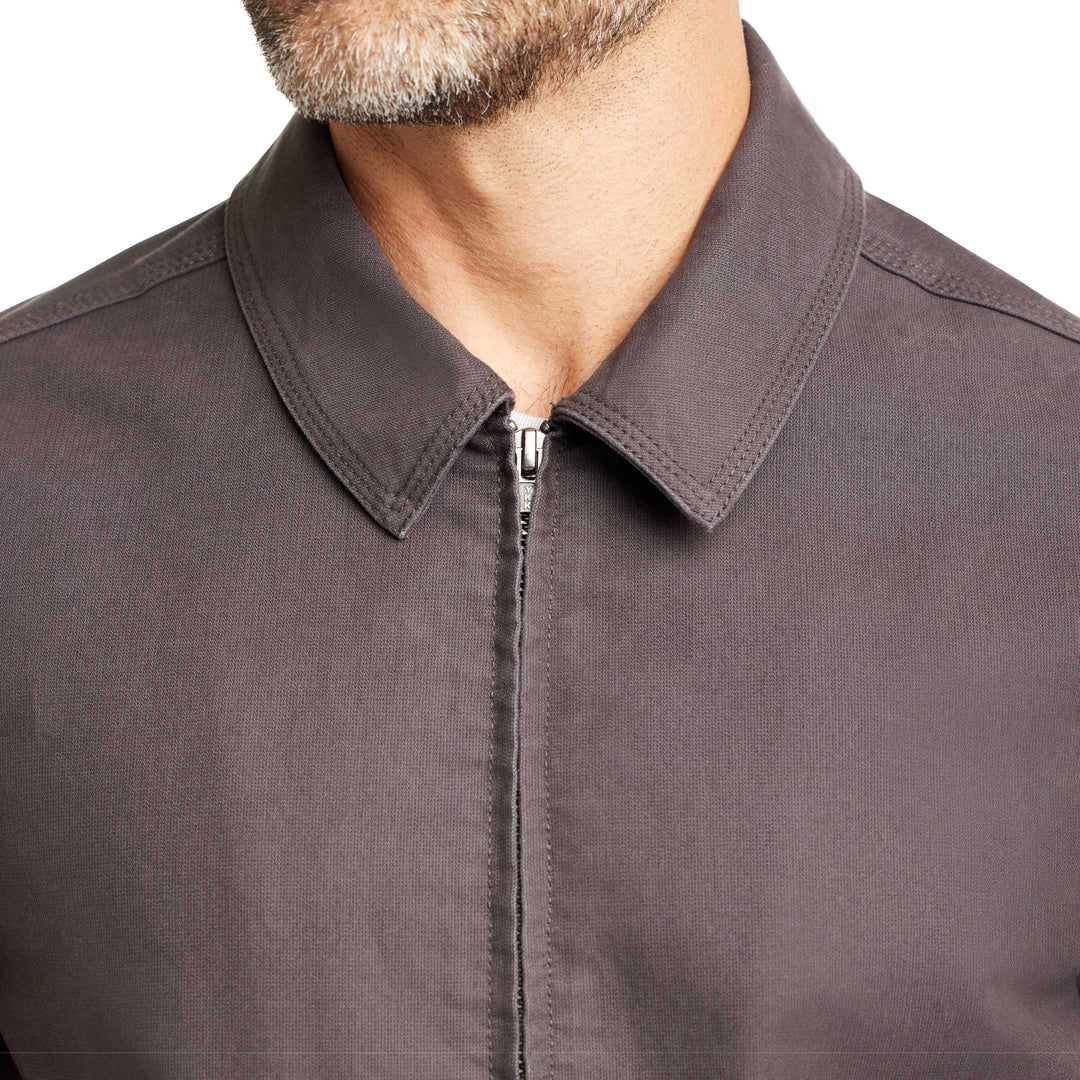 Ash & Erie Grey Cotton Canvas Jacket for Short Men   Canvas Jacket