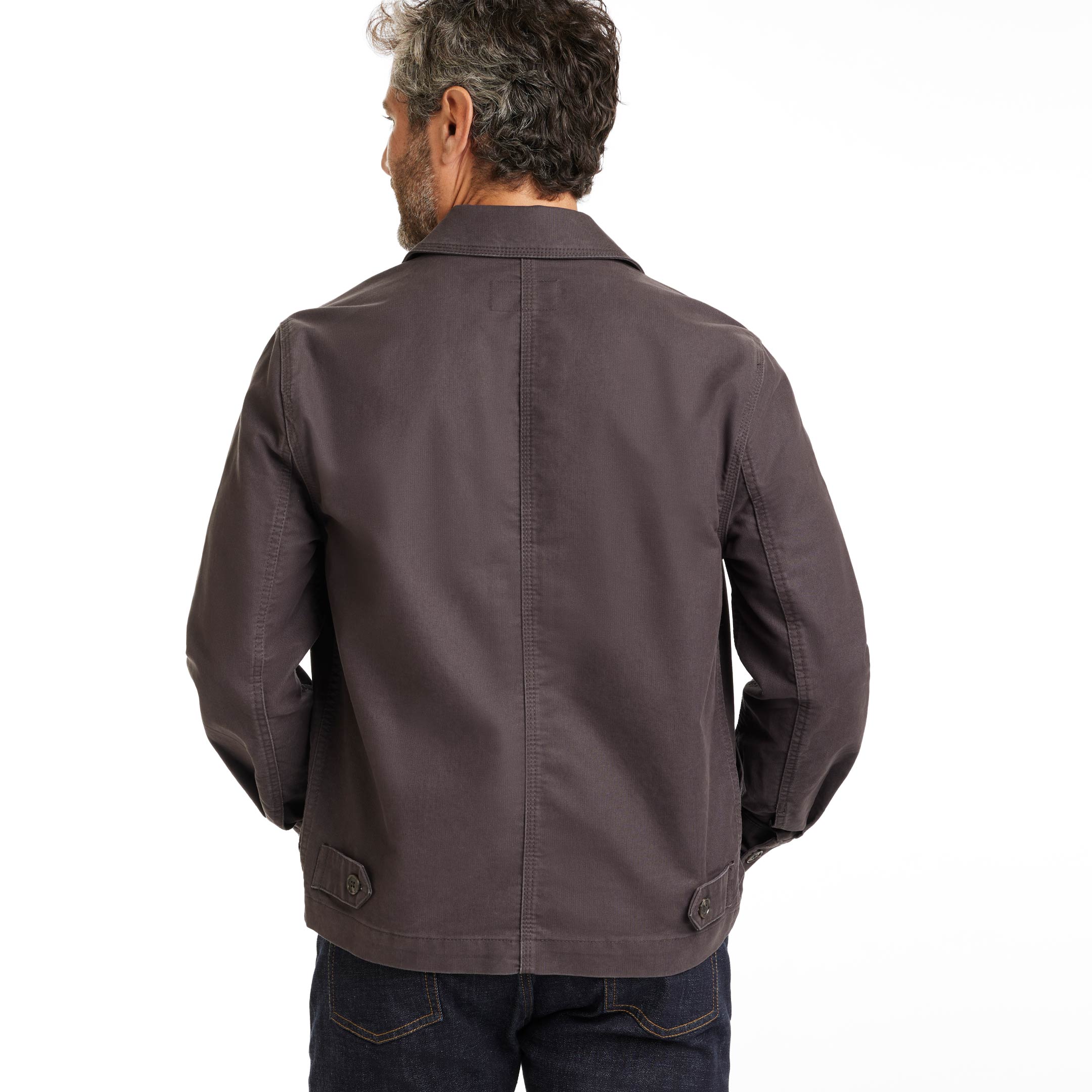 Ash & Erie Grey Cotton Canvas Jacket for Short Men   Canvas Jacket