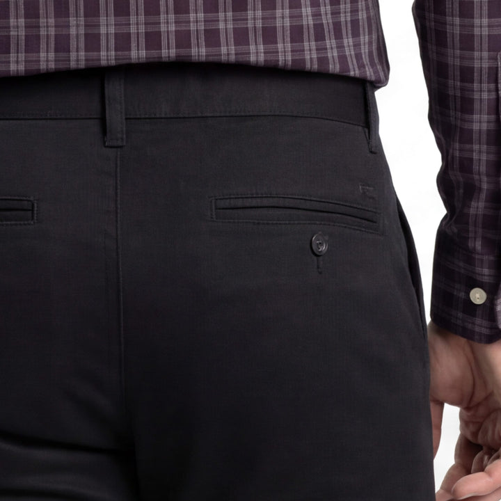 Ash & Erie Black Signature Chinos for Short Men   Chino Pants