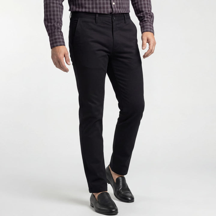 Ash & Erie Black Signature Chinos for Short Men   Chino Pants