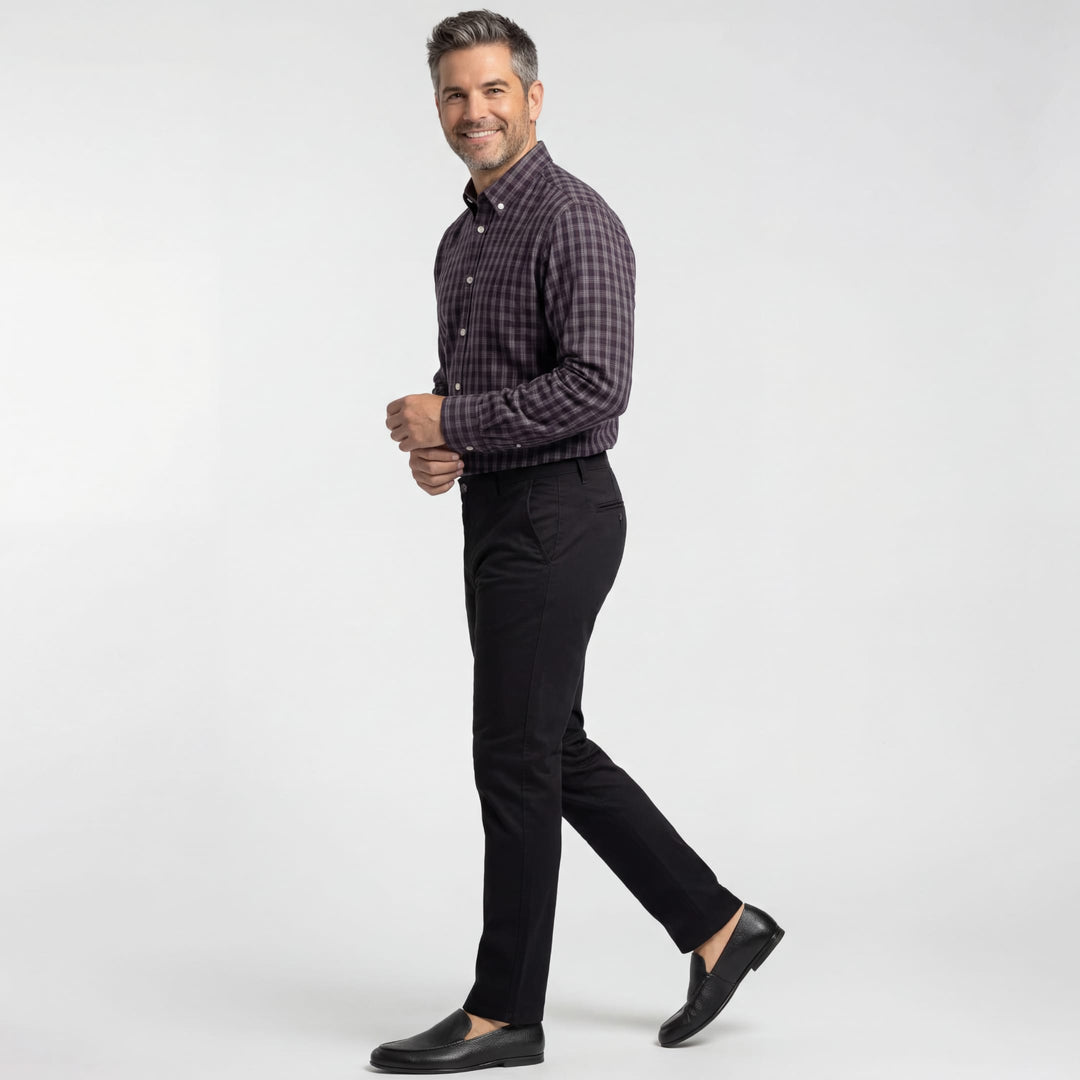 Ash & Erie Black Signature Chinos for Short Men   Chino Pants