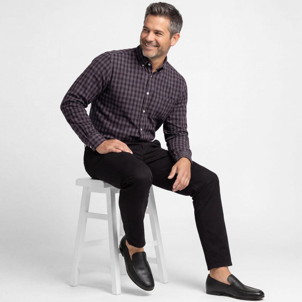 Ash & Erie Black Signature Chinos for Short Men   Chino Pants