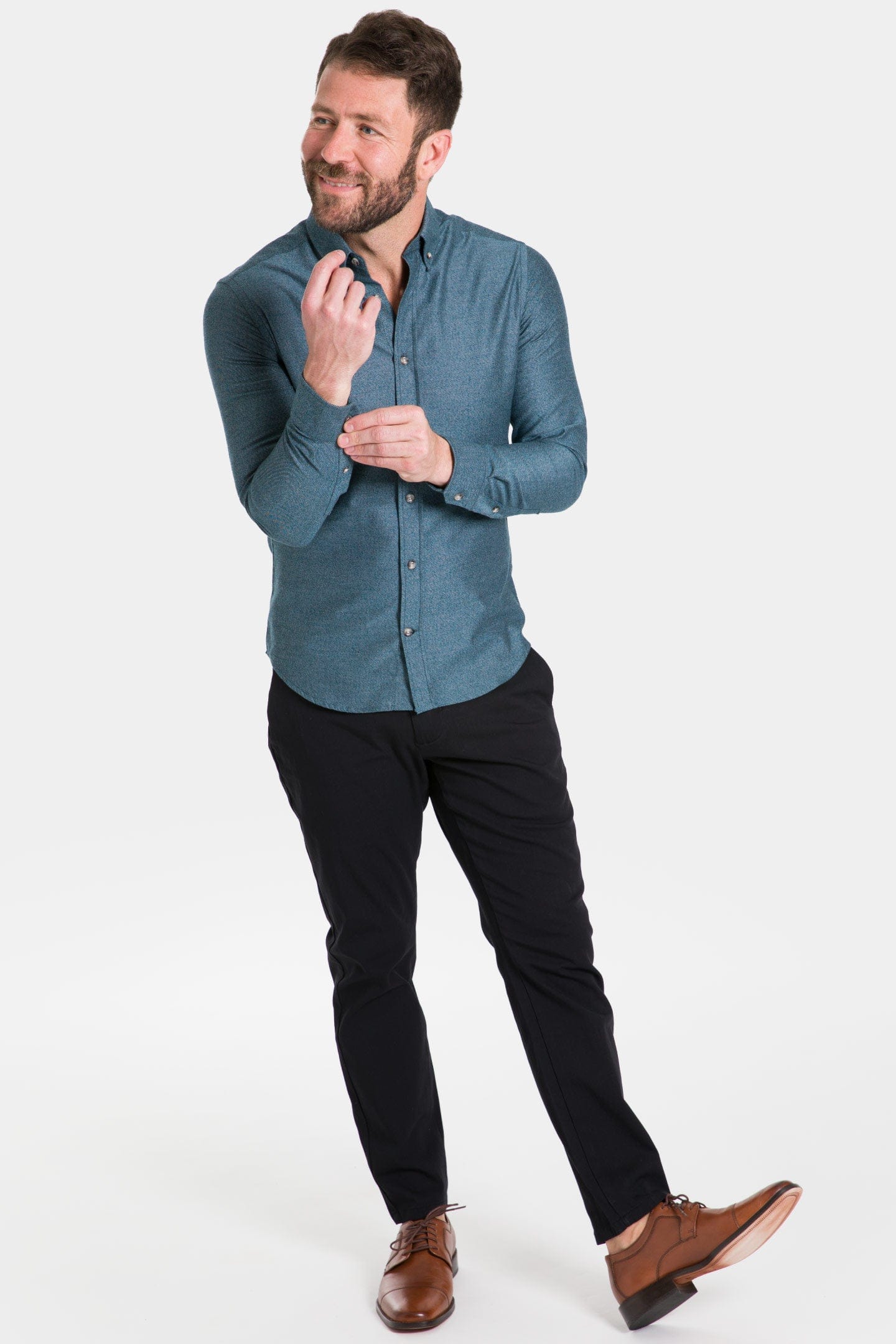 Ash & Erie Black Transit Tech Chinos for Short Men   Chino Pants