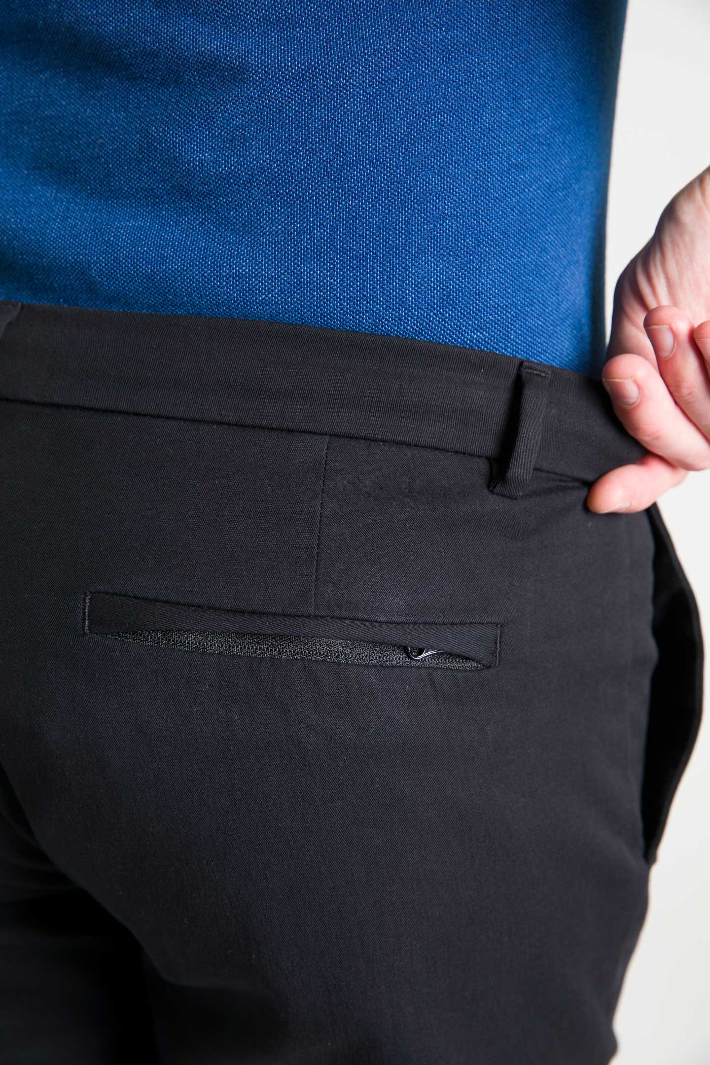 Ash & Erie Black Transit Tech Chinos for Short Men   Chino Pants