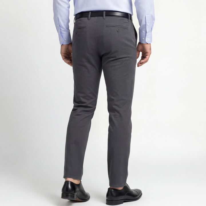 Ash & Erie Charcoal Signature Chinos for Short Men   Chino Pants