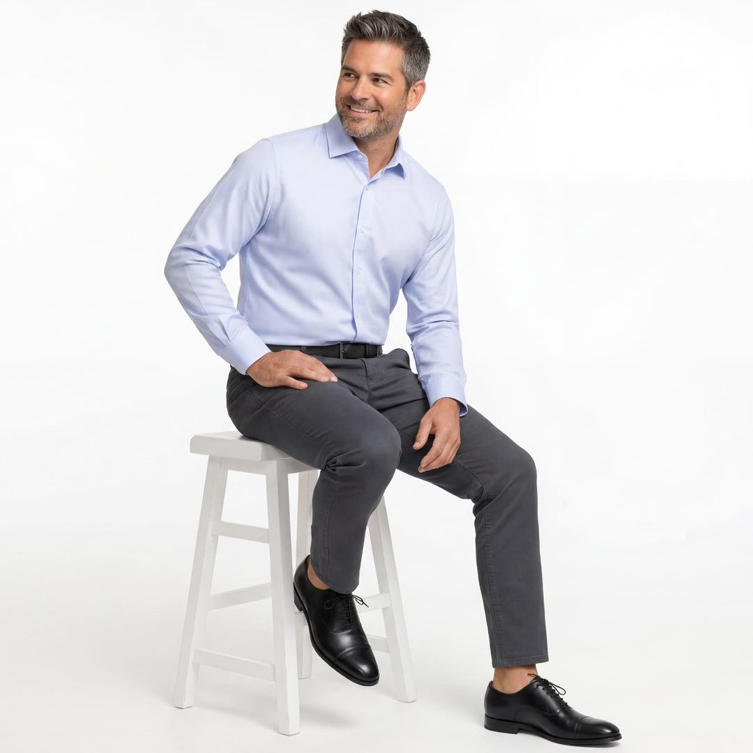 Ash & Erie Charcoal Signature Chinos for Short Men   Chino Pants