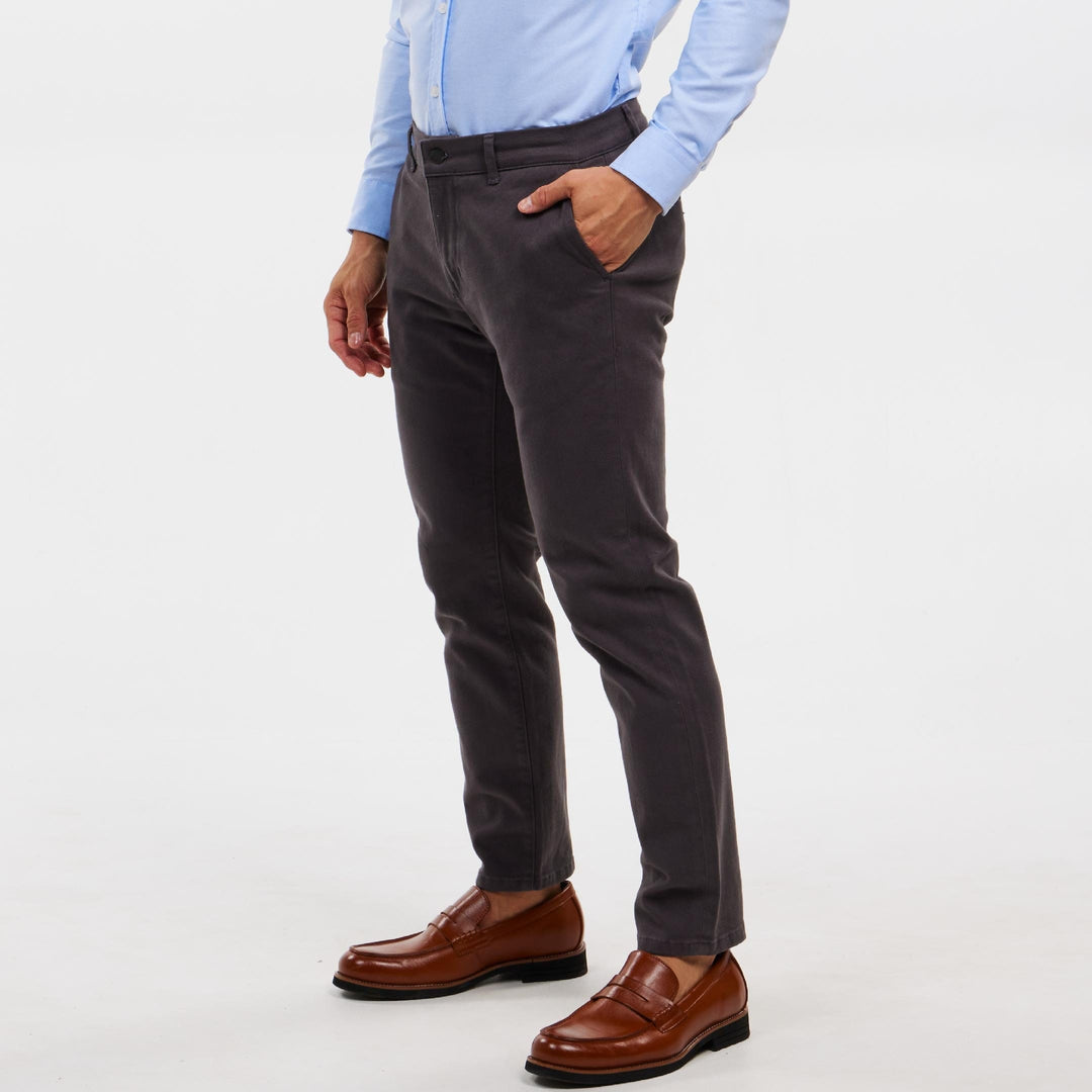 Ash & Erie Birch Washed Stretch Chinos for Short Men   Chino Pants