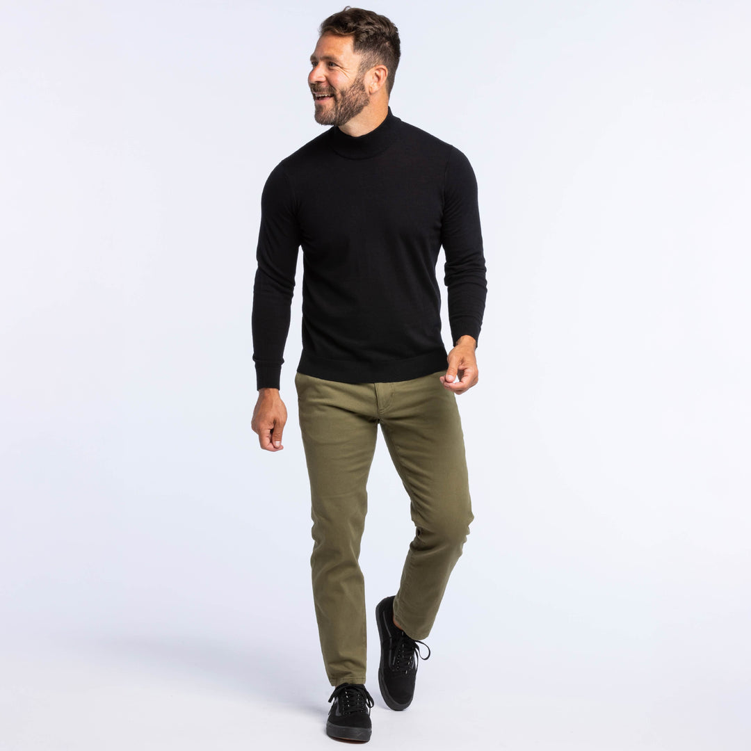 Ash & Erie Dark Olive Washed Stretch Chinos for Short Men   Chino Pants