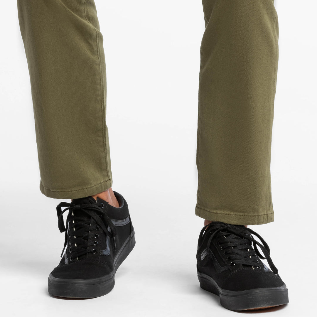 Ash & Erie Dark Olive Washed Stretch Chinos for Short Men   Chino Pants