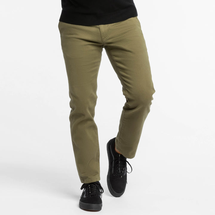 Ash & Erie Dark Olive Washed Stretch Chinos for Short Men   Chino Pants