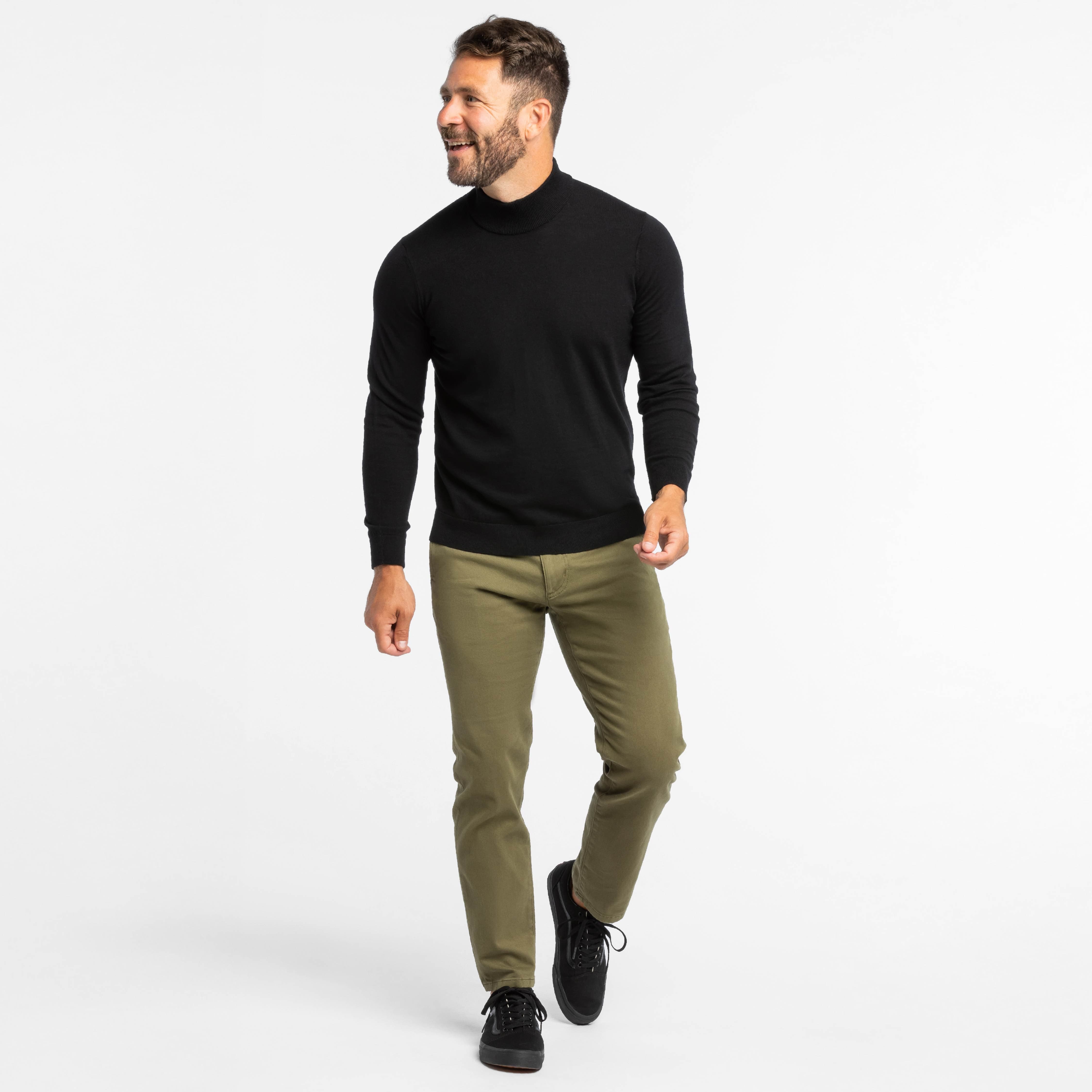 Olive chinos mens sales