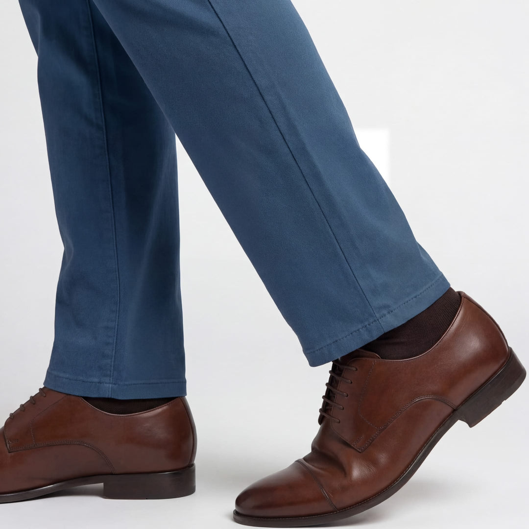 Ash & Erie Deep Blue Signature Chinos for Short Men   Chino Pants