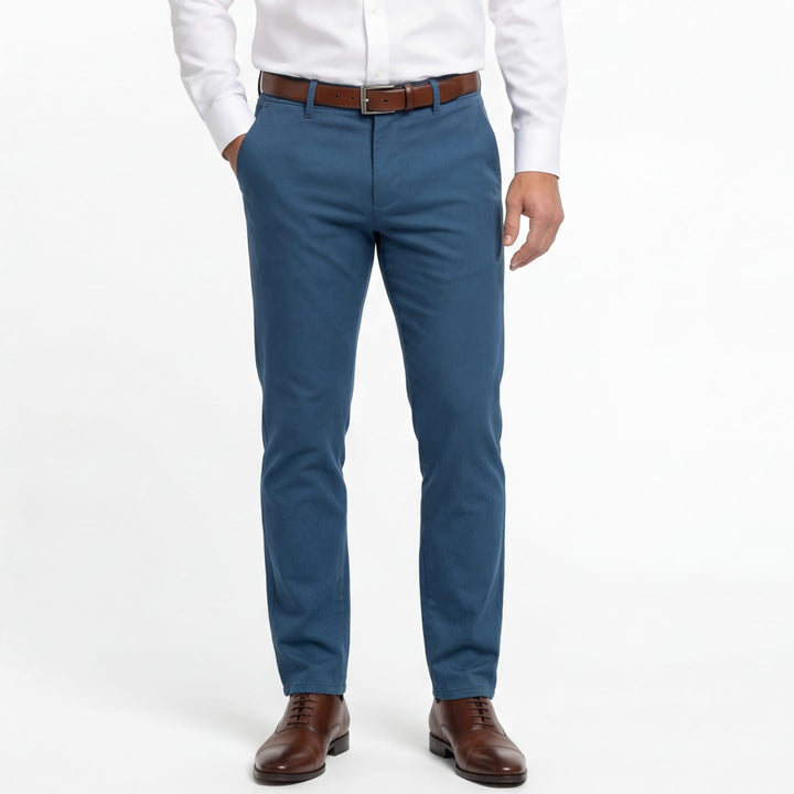 Ash & Erie Deep Blue Signature Chinos for Short Men   Chino Pants