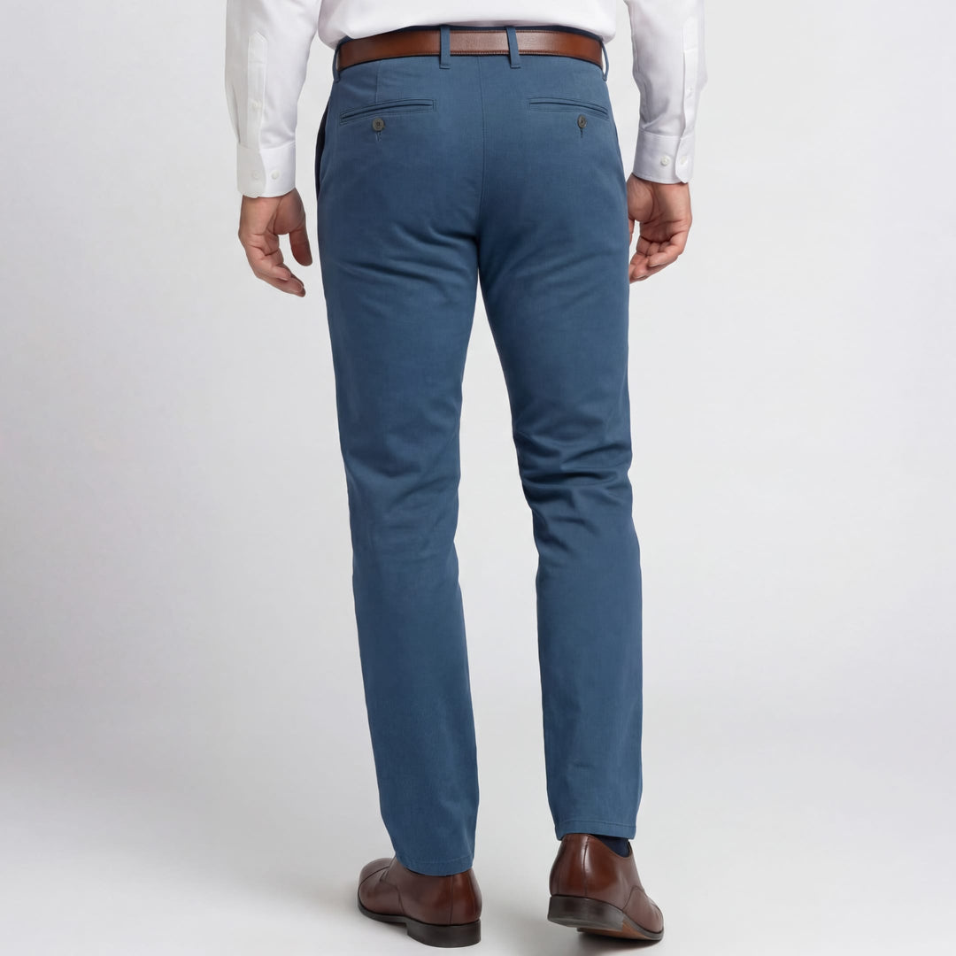Ash & Erie Deep Blue Signature Chinos for Short Men   Chino Pants