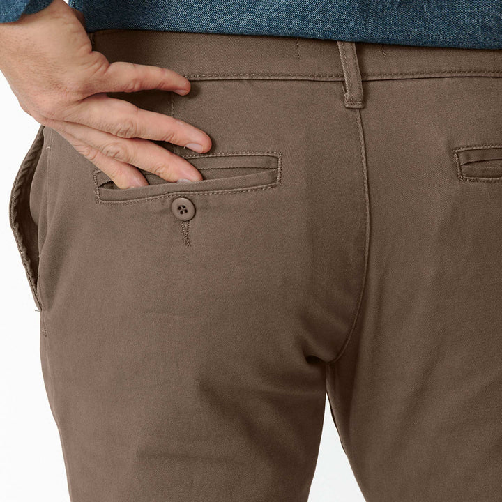 Ash & Erie Driftwood Washed Stretch Chinos for Short Men   Chino Pants