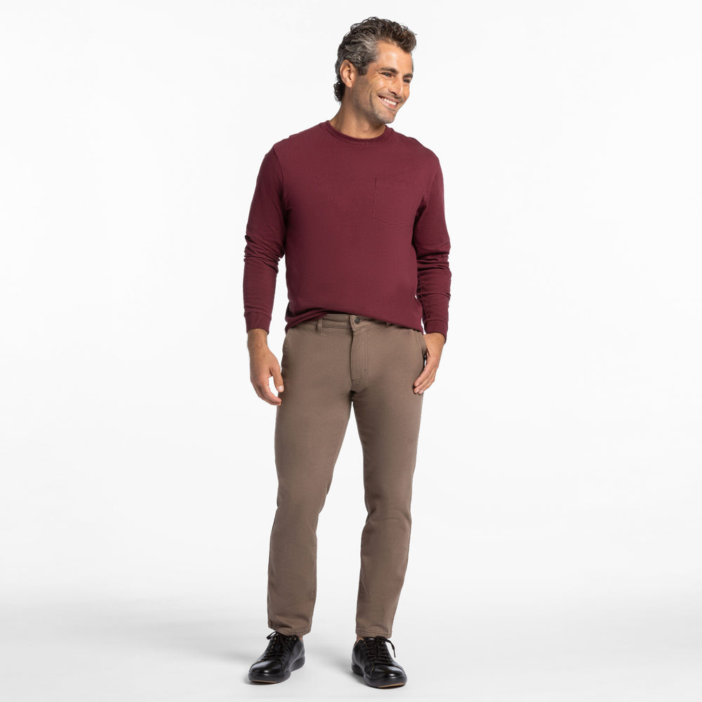 Ash & Erie Driftwood Washed Stretch Chinos for Short Men   Chino Pants