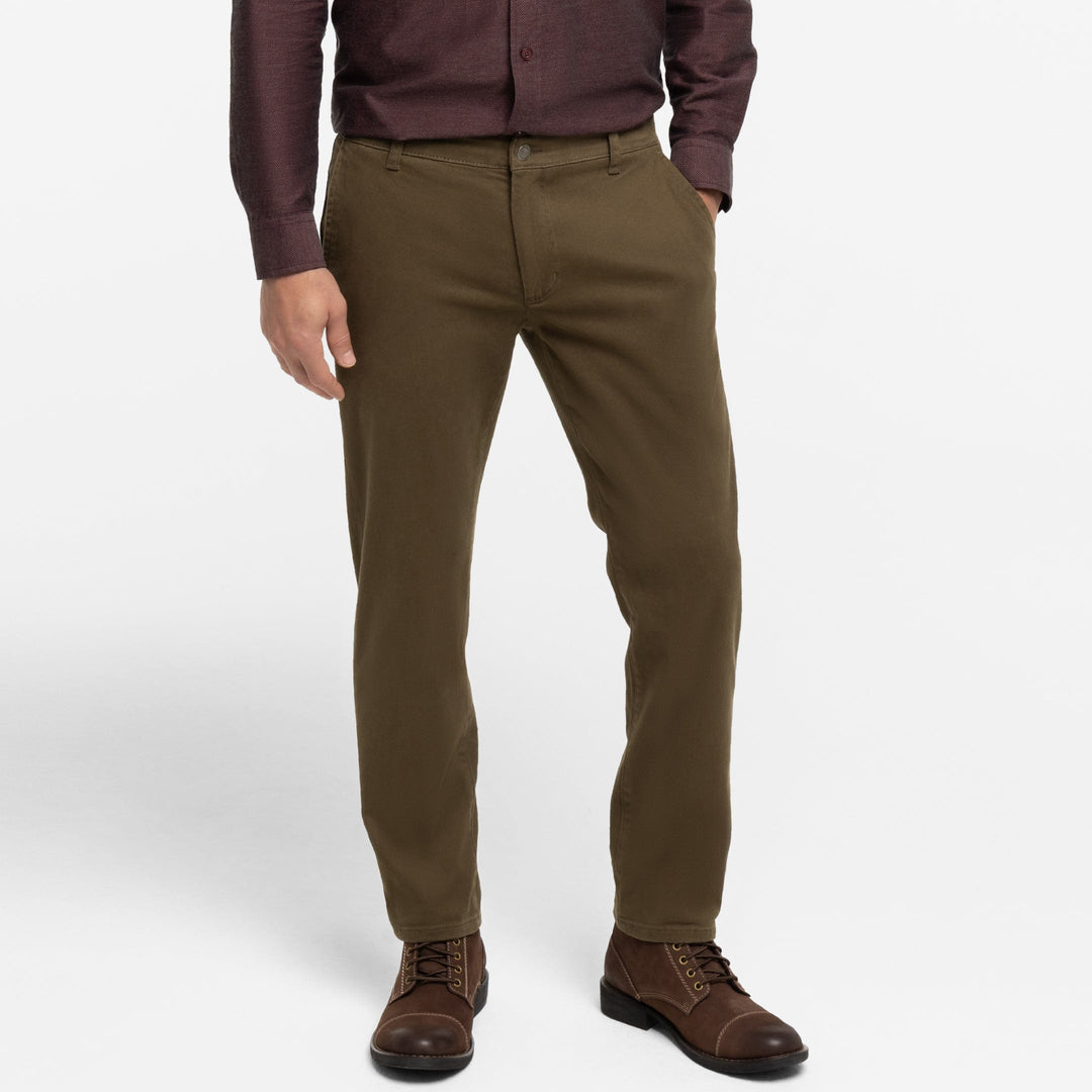 Ash & Erie Espresso Washed Stretch Chinos for Short Men   Chino Pants