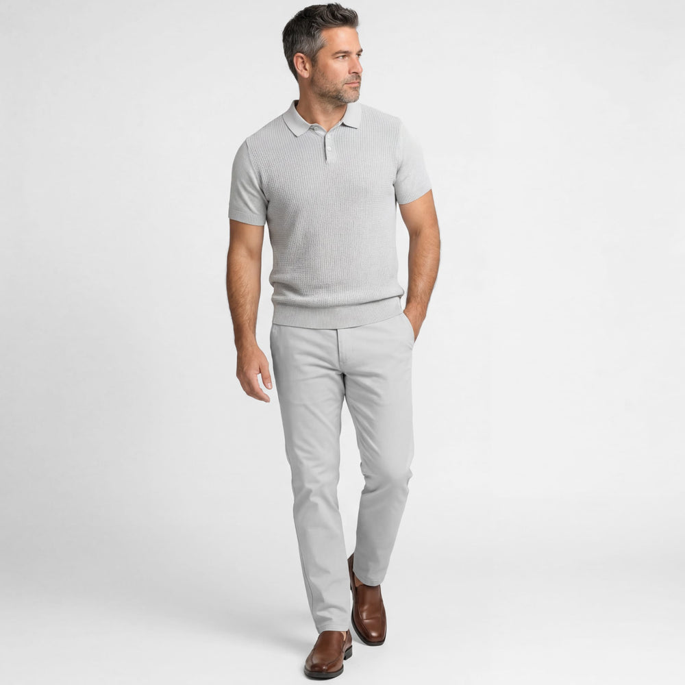 Ash & Erie Fog Grey Signature Chinos for Short Men   Chino Pants