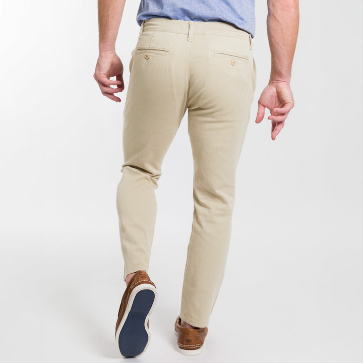 Ash & Erie Khaki Lightweight Stretch Chinos for Short Men   Chino Pants