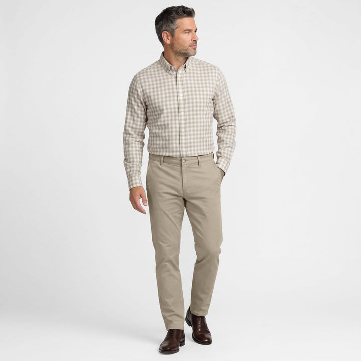Ash & Erie Khaki Signature Chinos for Short Men   Chino Pants