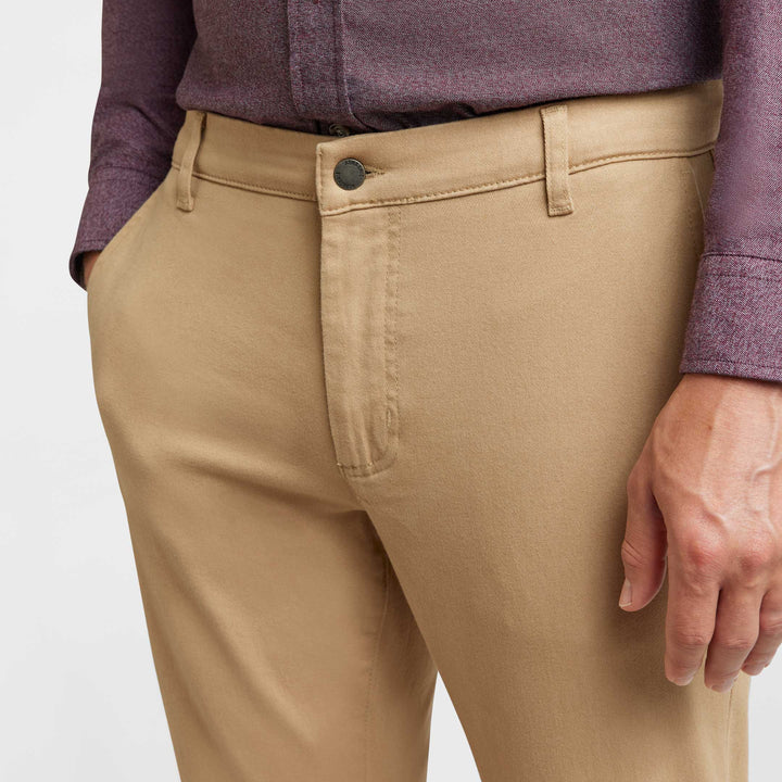 Ash & Erie Khaki Washed Stretch Chinos for Short Men   Chino Pants