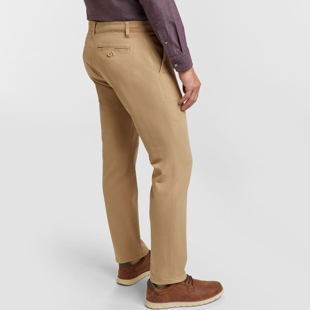 Ash & Erie Khaki Washed Stretch Chinos for Short Men   Chino Pants