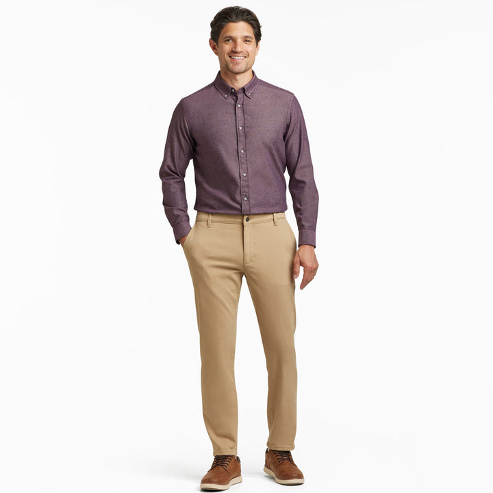 Ash & Erie Khaki Washed Stretch Chinos for Short Men   Chino Pants