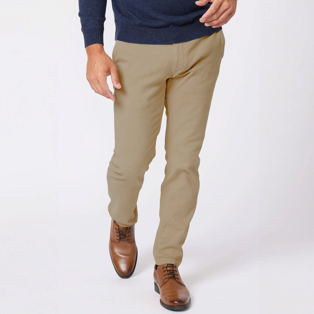 Ash & Erie Khaki Washed Stretch Chinos for Short Men   Chino Pants