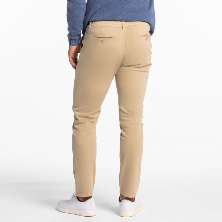 Ash & Erie Khaki Washed Stretch Chinos for Short Men   Chino Pants