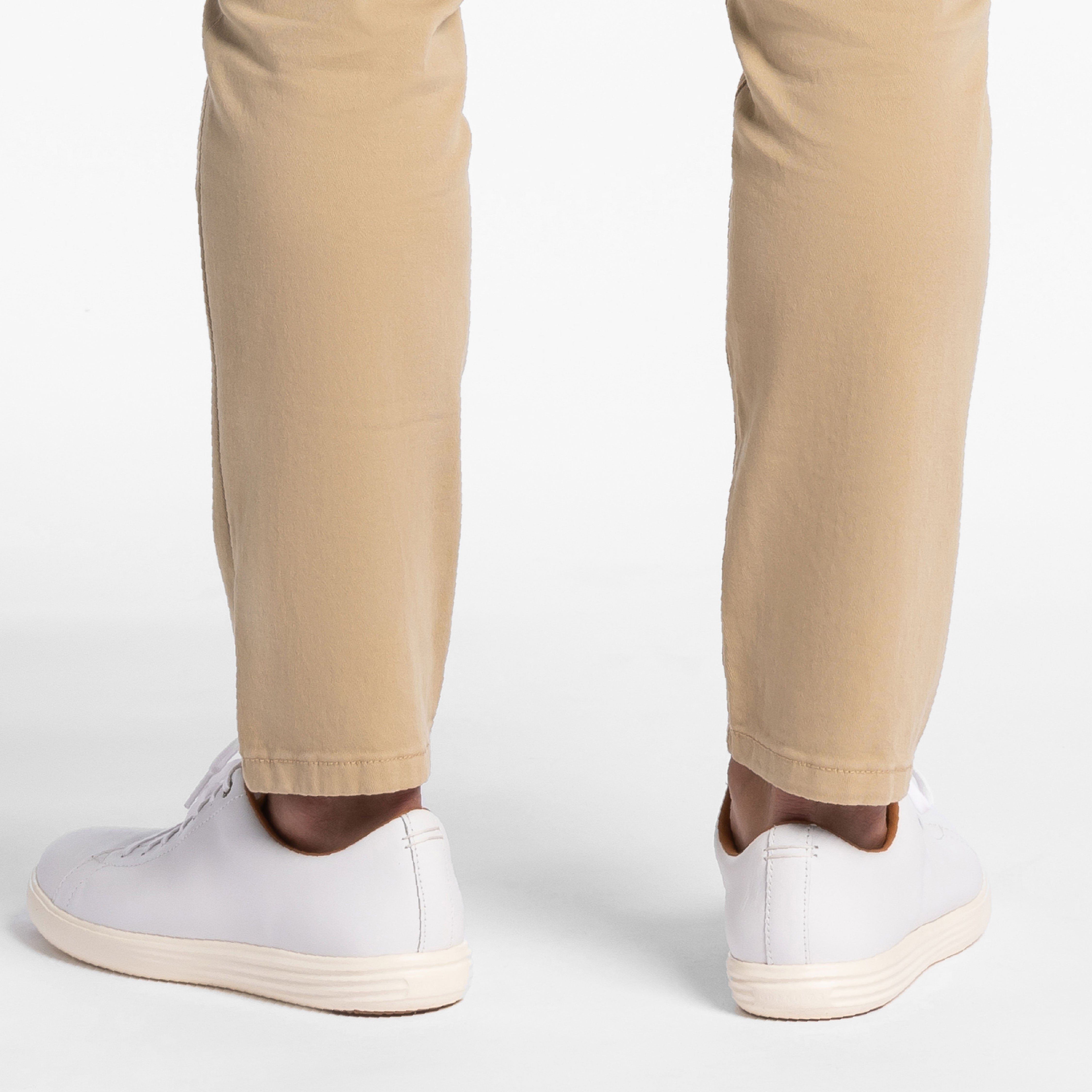 Ash & Erie Khaki Washed Stretch Chinos for Short Men   Chino Pants