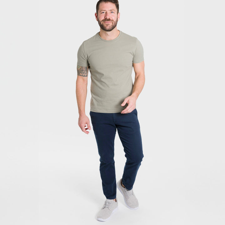 Ash & Erie Navy Lightweight Stretch Chinos for Short Men   Chino Pants