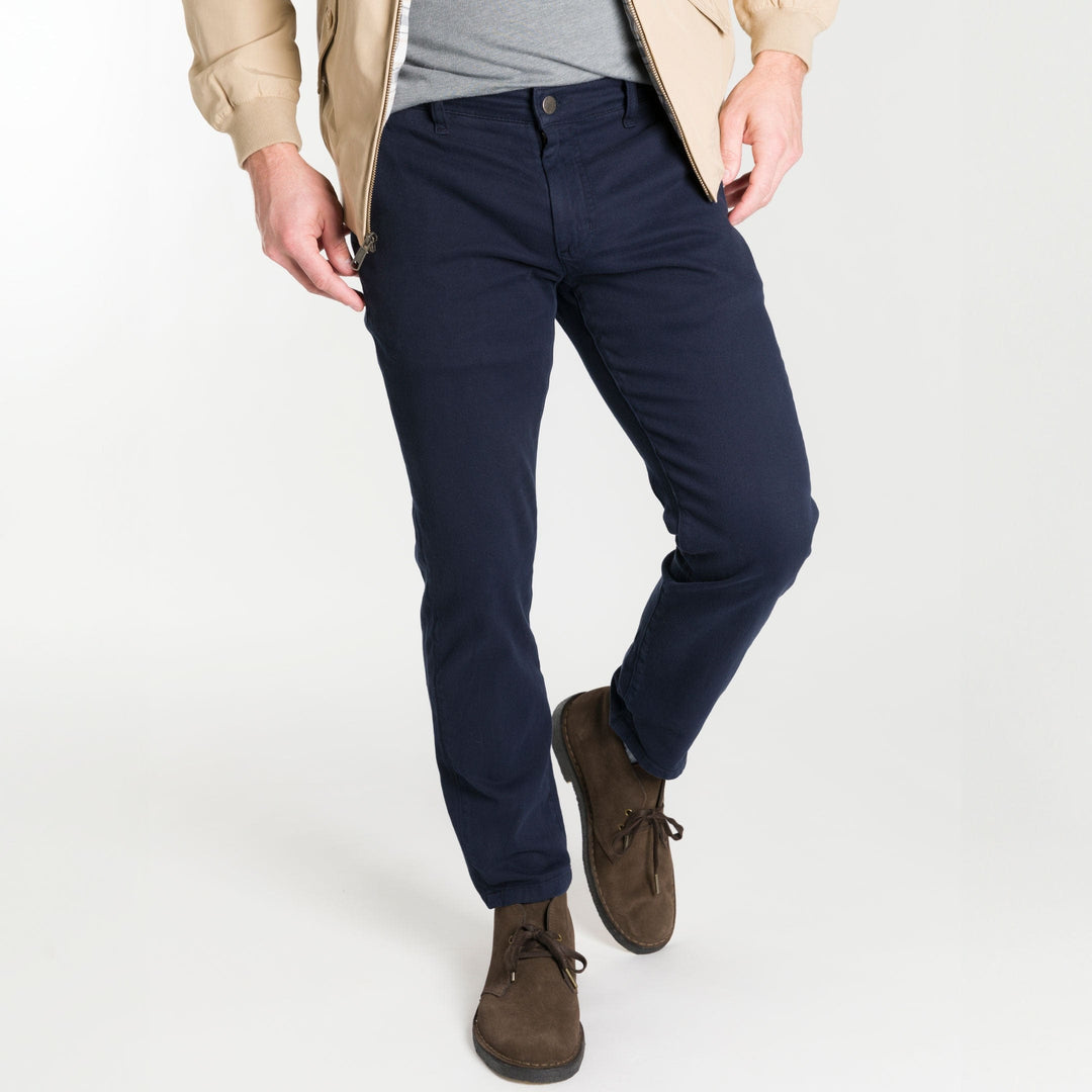 Ash & Erie Navy Lightweight Stretch Chinos for Short Men   Chino Pants