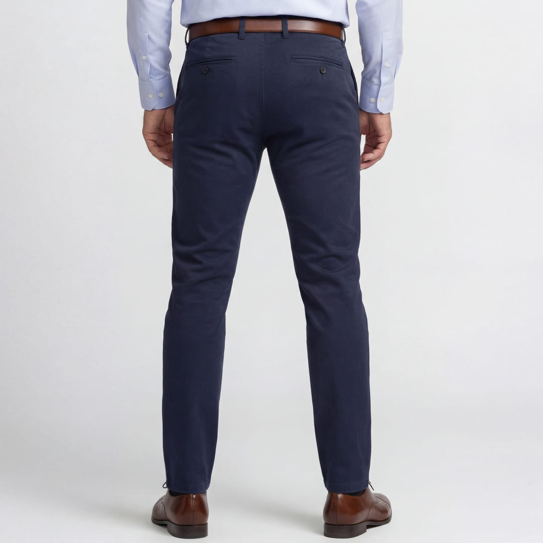 Ash & Erie Navy Signature Chinos for Short Men   Chino Pants