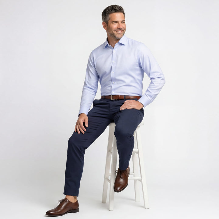 Ash & Erie Navy Signature Chinos for Short Men   Chino Pants