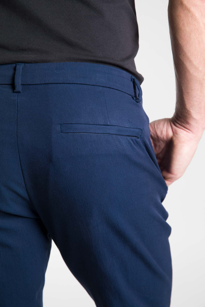 Ash & Erie Navy Transit Tech Chinos for Short Men   Chino Pants