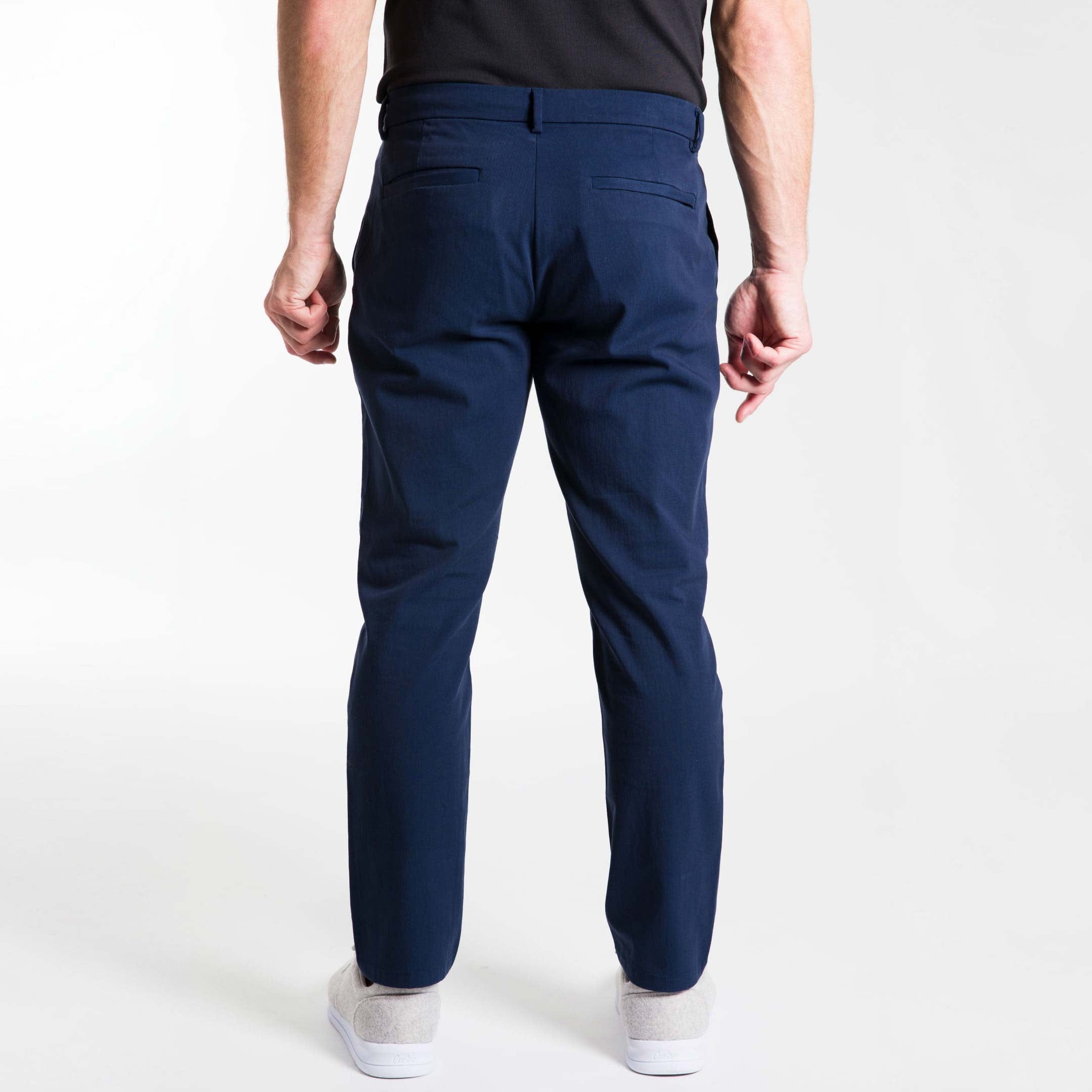 Ash & Erie Navy Transit Tech Chinos for Short Men