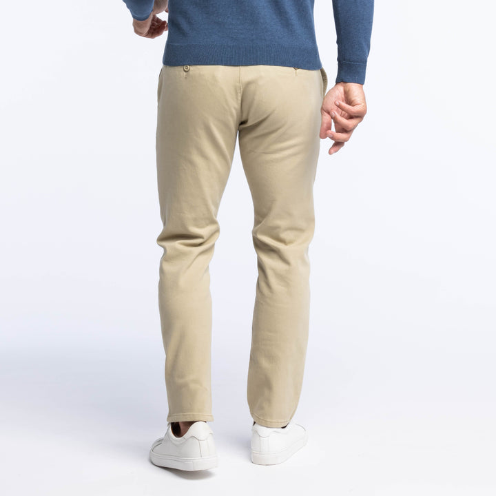 Ash & Erie Oat Washed Stretch Chinos for Short Men   Chino Pants