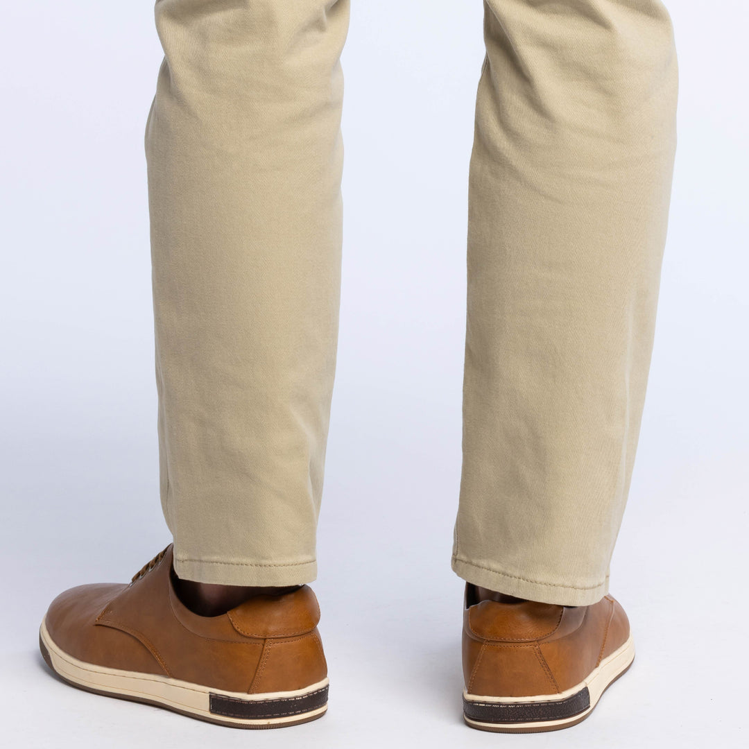 Ash & Erie Oat Washed Stretch Chinos for Short Men   Chino Pants