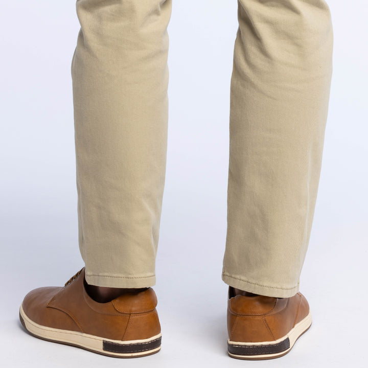 Ash & Erie Oat Washed Stretch Chinos for Short Men   Chino Pants