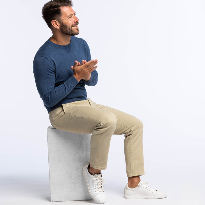 Ash & Erie Oat Washed Stretch Chinos for Short Men   Chino Pants