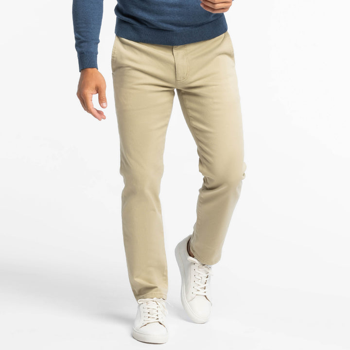 Ash & Erie Oat Washed Stretch Chinos for Short Men   Chino Pants