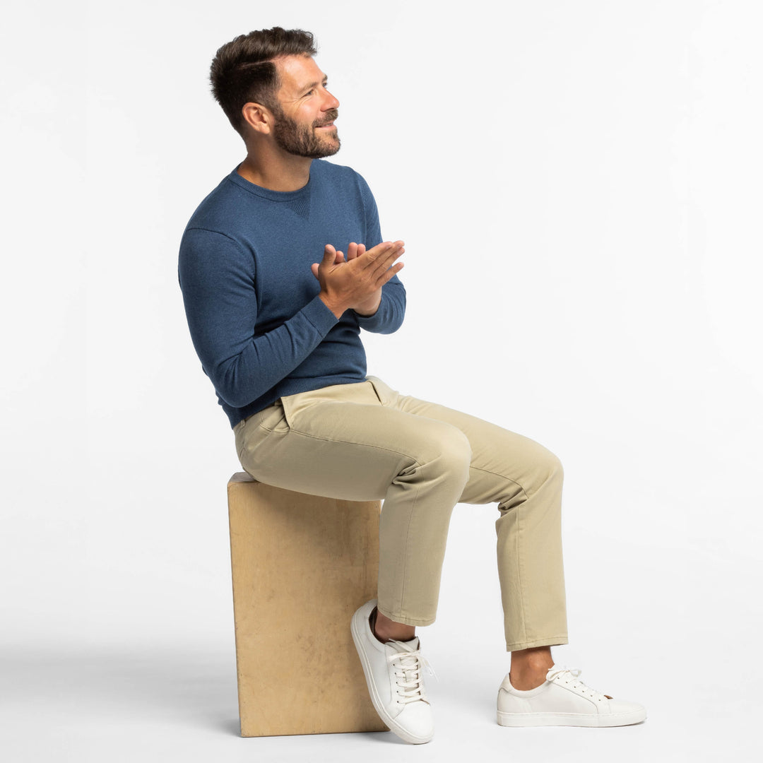 Ash & Erie Oat Washed Stretch Chinos for Short Men   Chino Pants