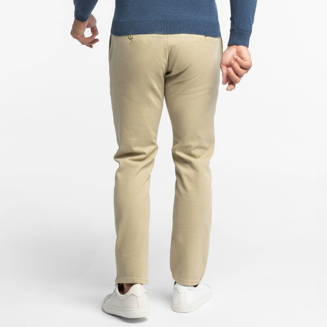 Ash & Erie Oat Washed Stretch Chinos for Short Men   Chino Pants