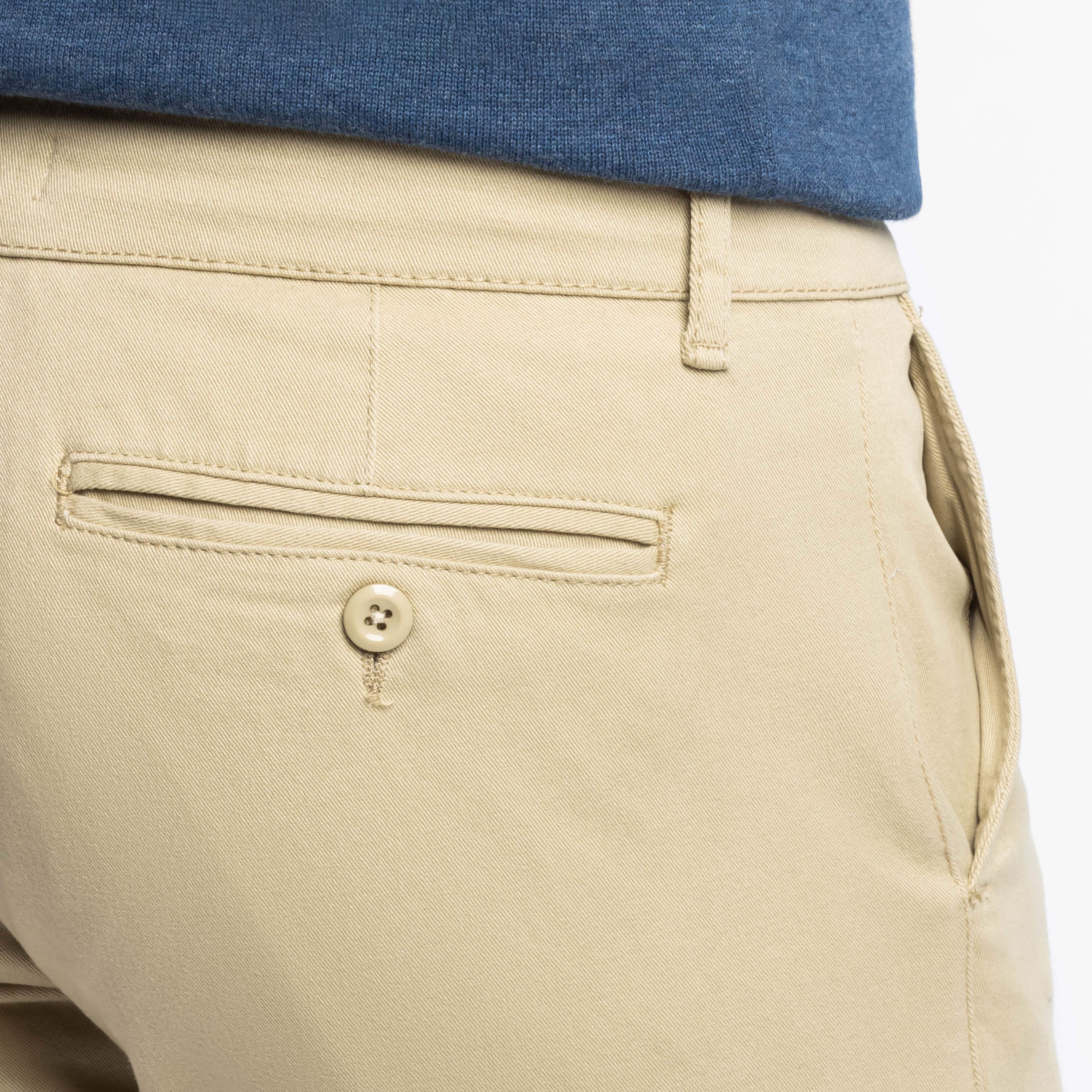 Ash & Erie Oat Washed Stretch Chinos for Short Men