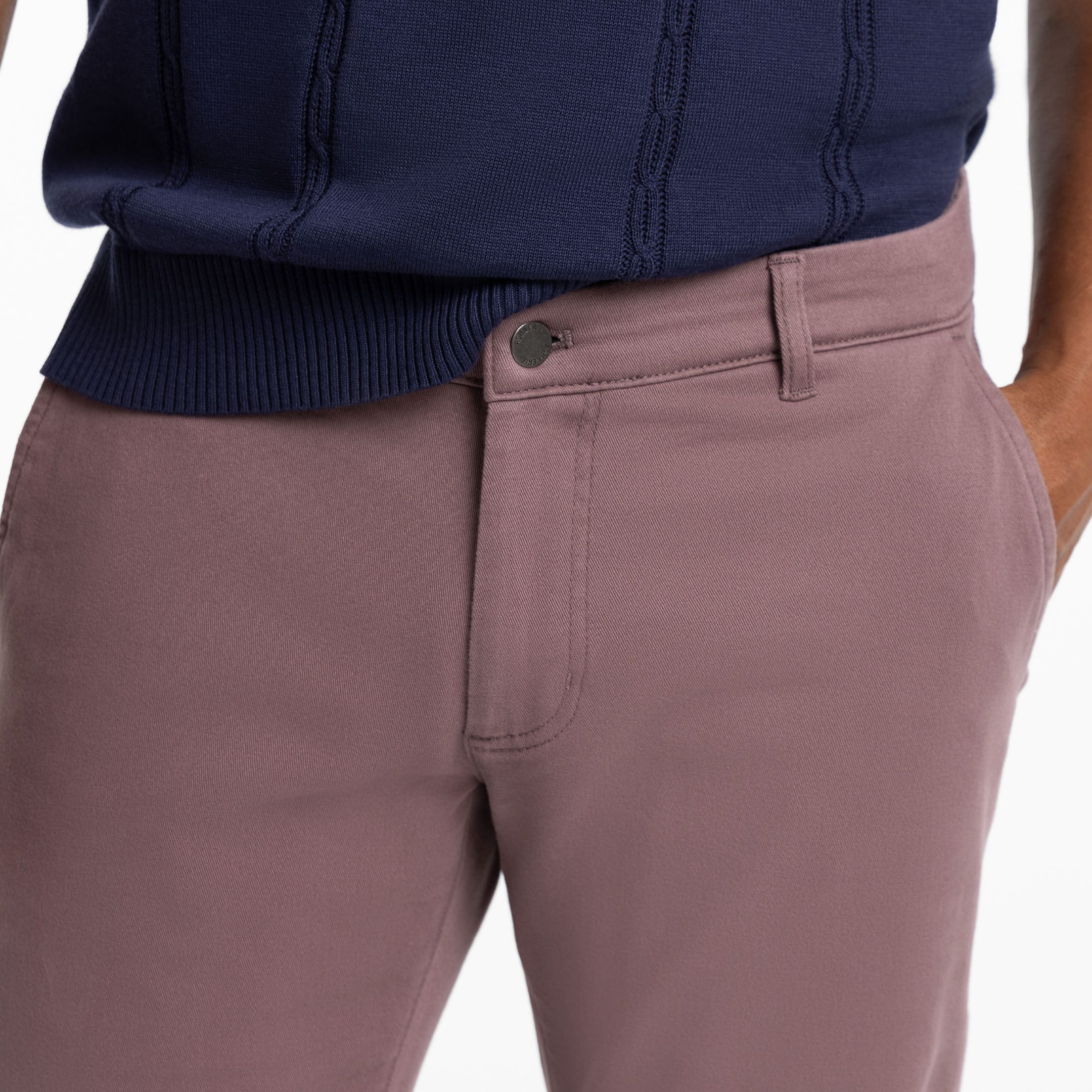 Ash & Erie Rose Taupe Washed Stretch Chinos for Short Men   Chino Pants