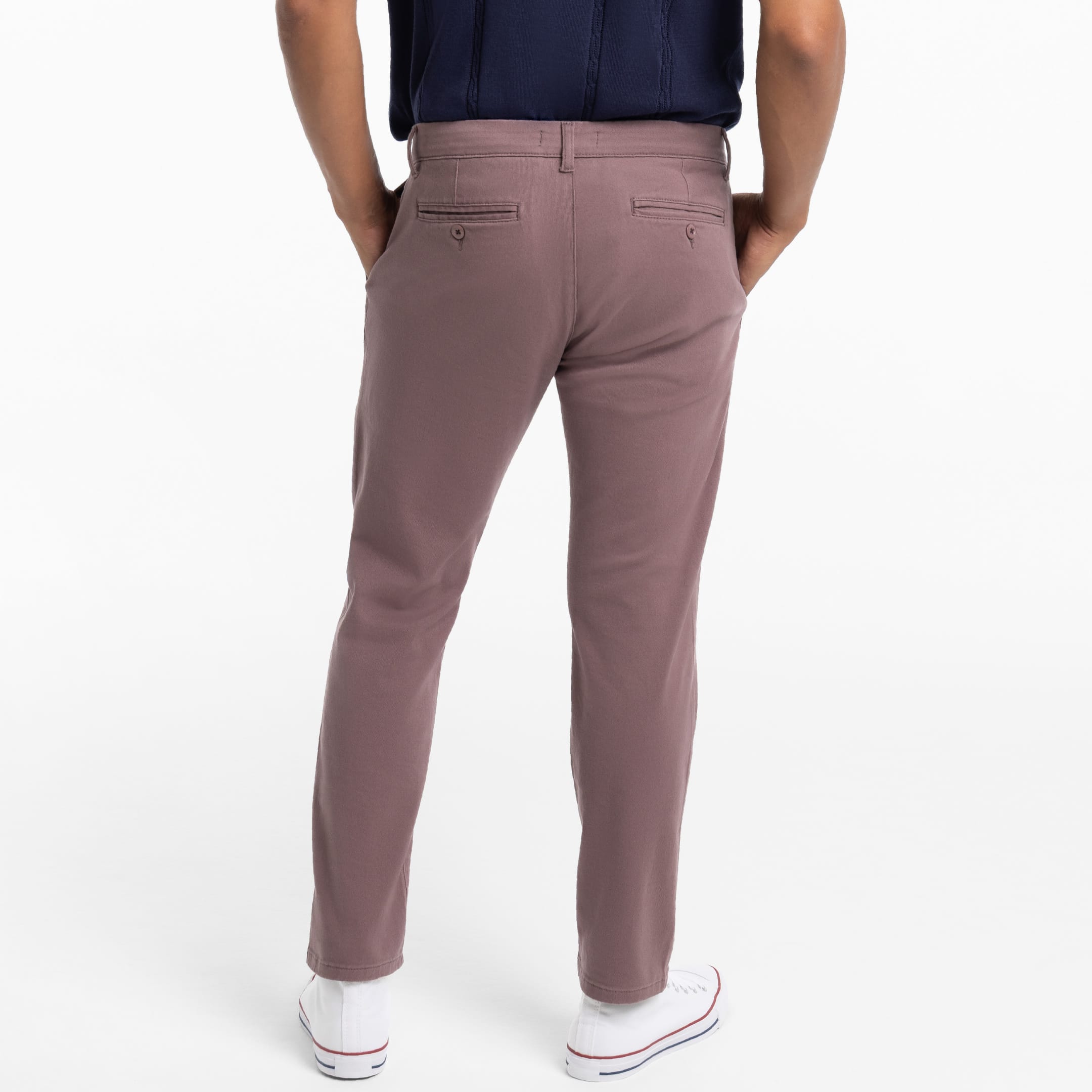 Ash & Erie Rose Taupe Washed Stretch Chinos for Short Men   Chino Pants
