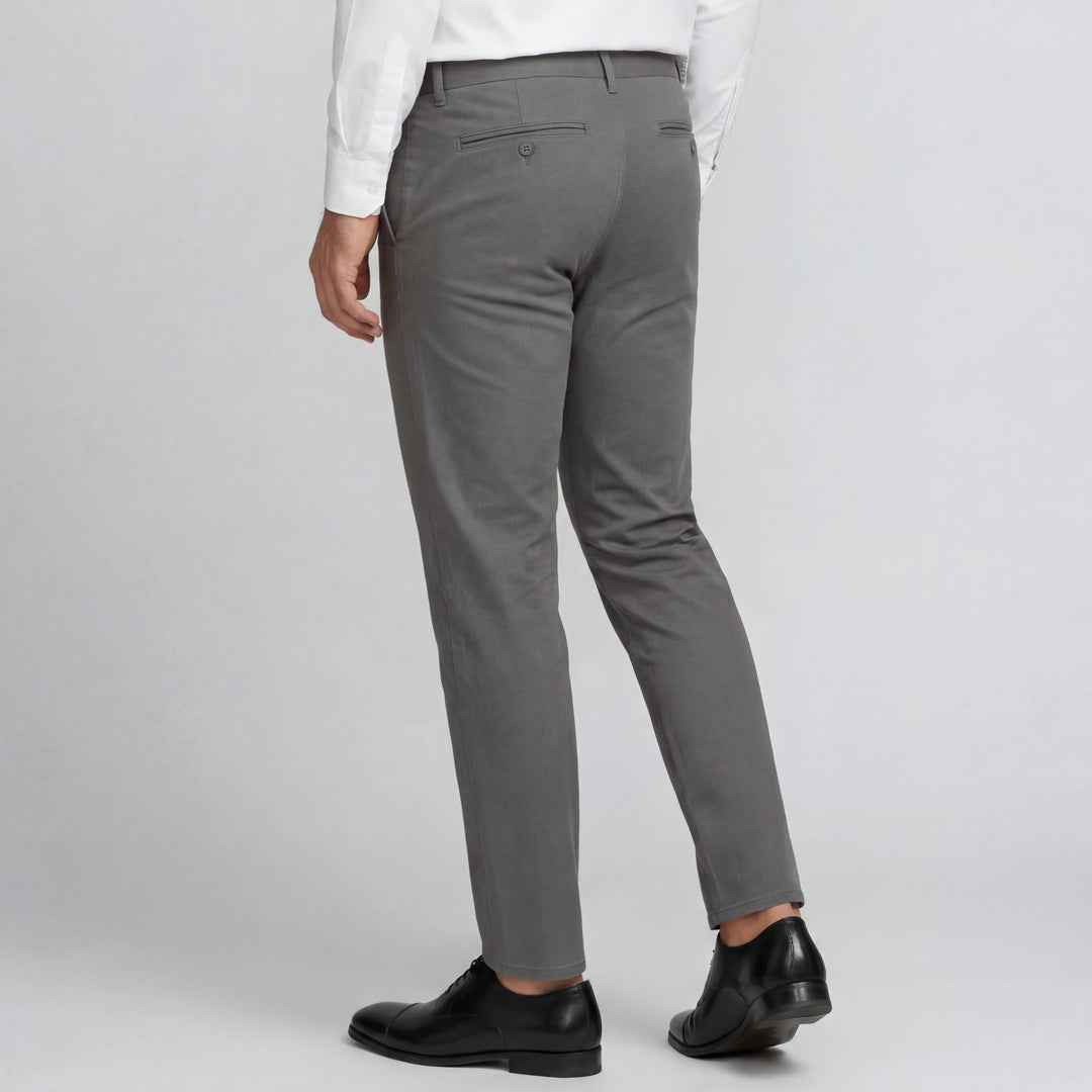 Ash & Erie Steel Grey Signature Chinos for Short Men   Chino Pants