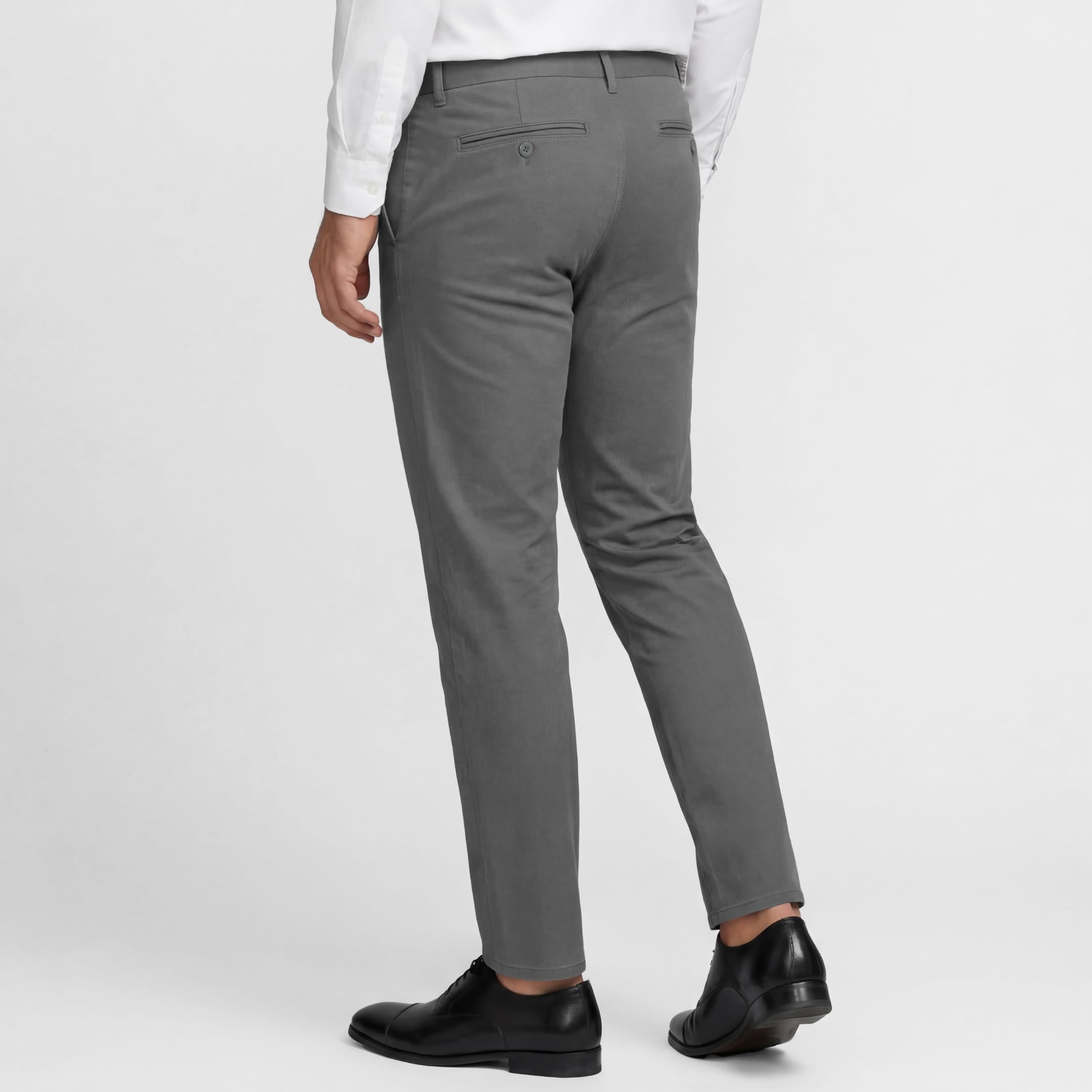 Ash & Erie Steel Grey Signature Chinos for Short Men   Chino Pants