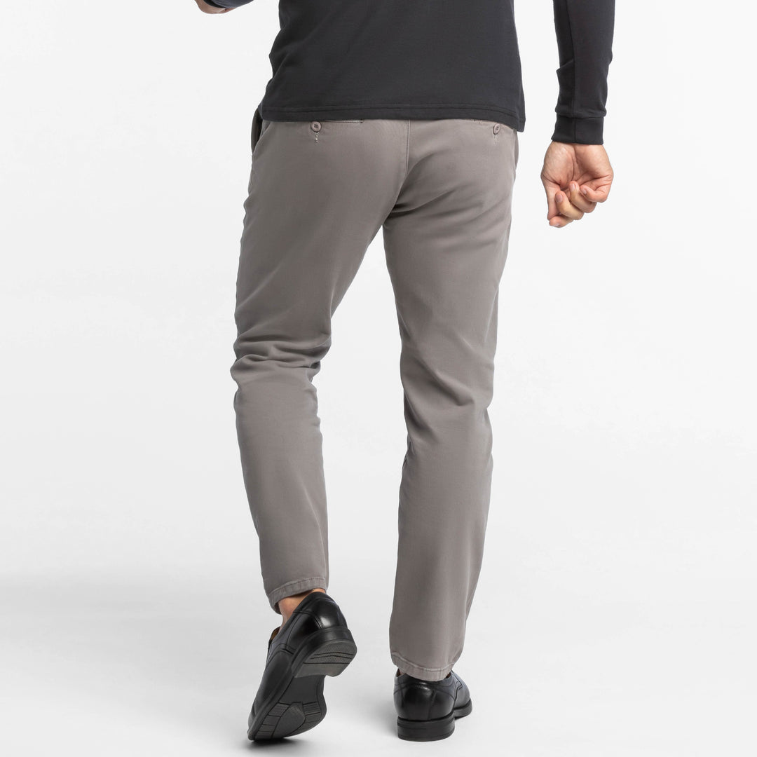 Ash & Erie Steel Grey Washed Stretch Chinos for Short Men   Chino Pants