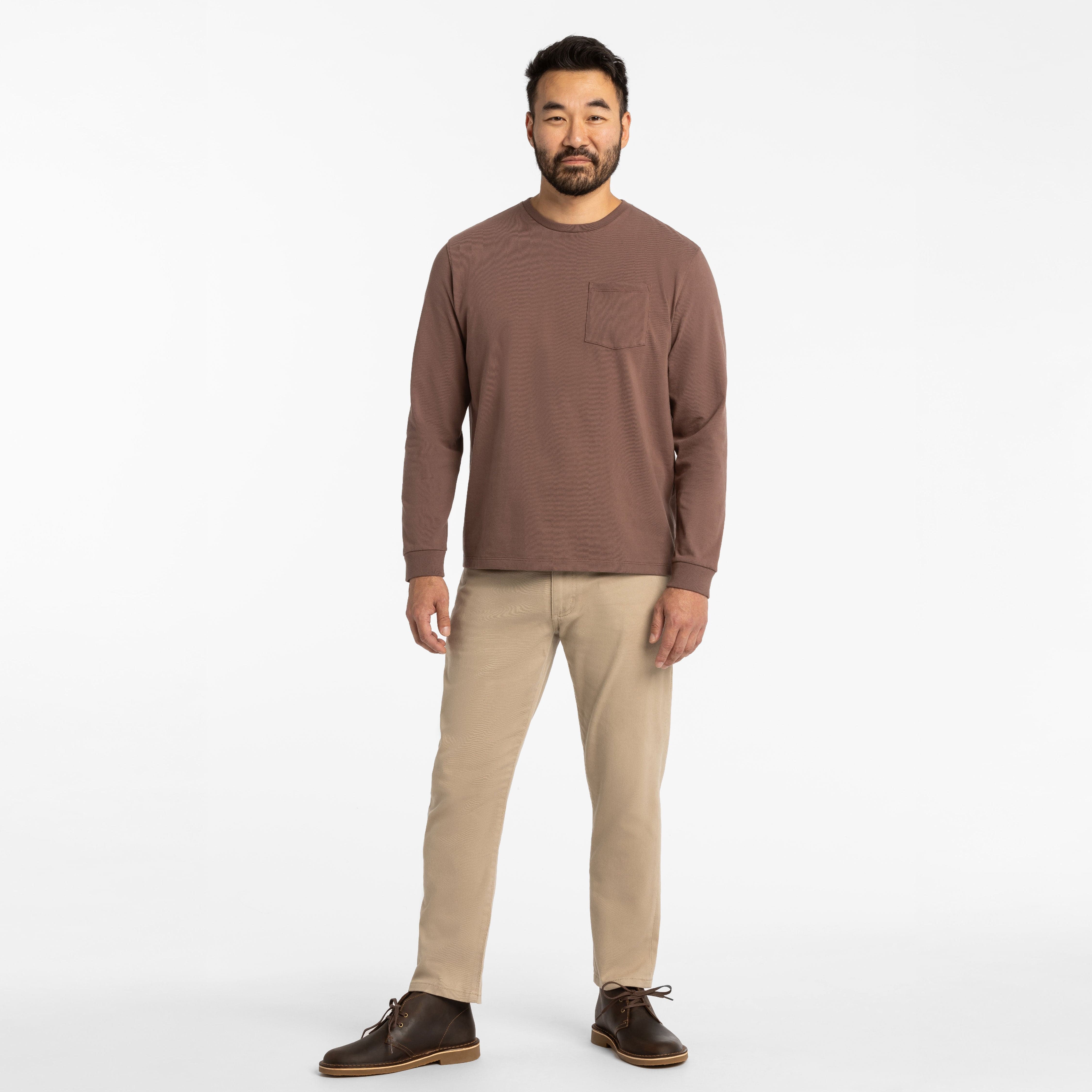 Ash & Erie Stone 5-Pocket Chino for Short Men   Chino Pants